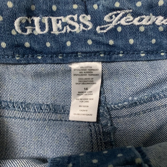GUESS Denim Polka Dot Bermuda Shorts - Picture 5 of 5